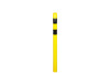 Afschermpaal aardebaan geel/zwart 114 x 1700 mm.