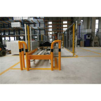 Anti stootbeugel geel/zwart 90° voor in beton 1150x600 mm. 